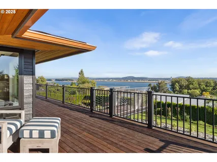 a view of a city from a balcony