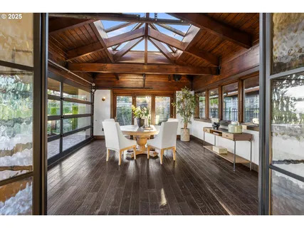 a outdoor space with chairs