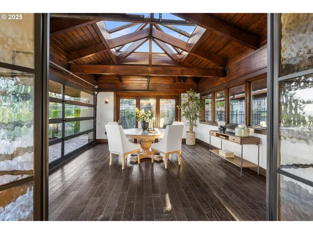 a outdoor space with chairs