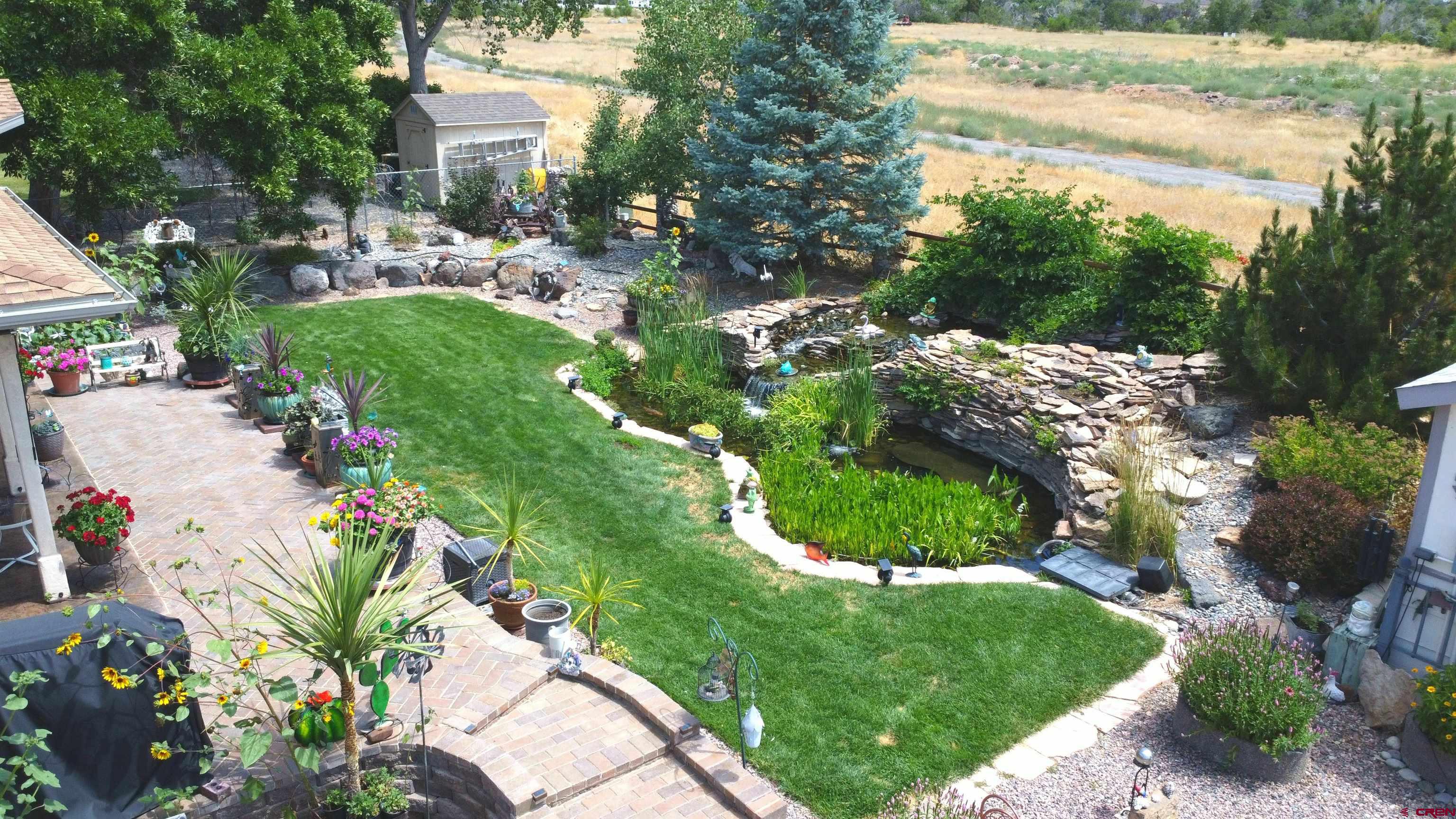 635 Northeast 2nd Street Cedaredge, CO 81413 - Photo 5 of 33 a view of a garden with a building in the background