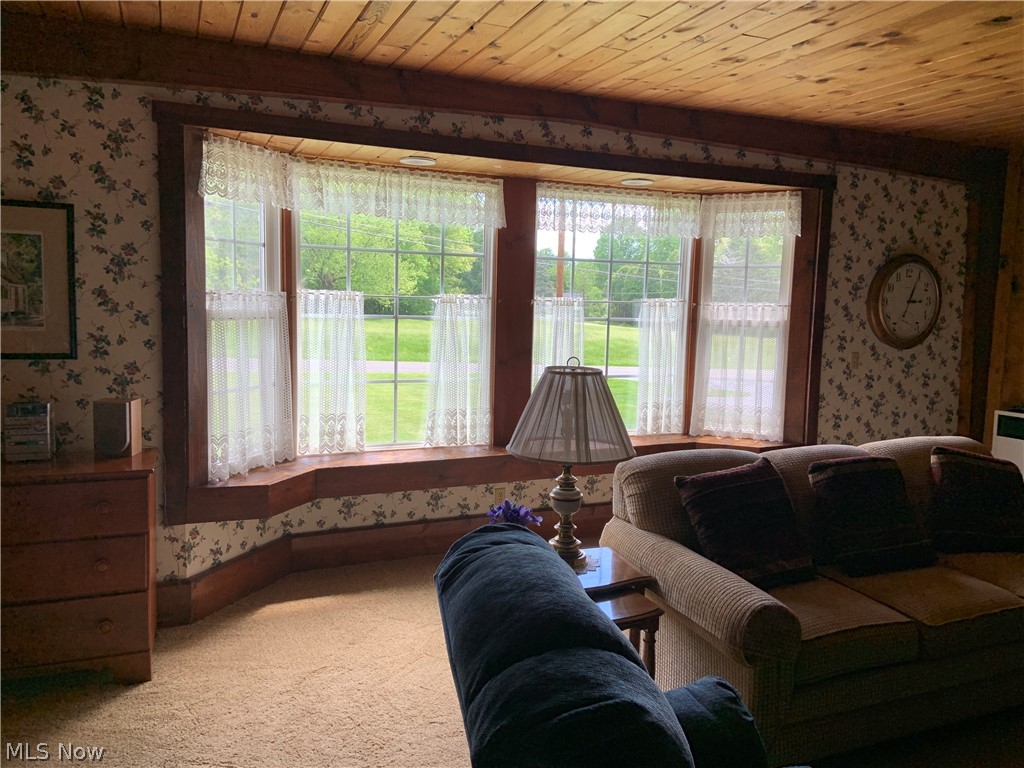 Beautiful bay window overlooks front yard.  Great spot for a Christmas Tree.