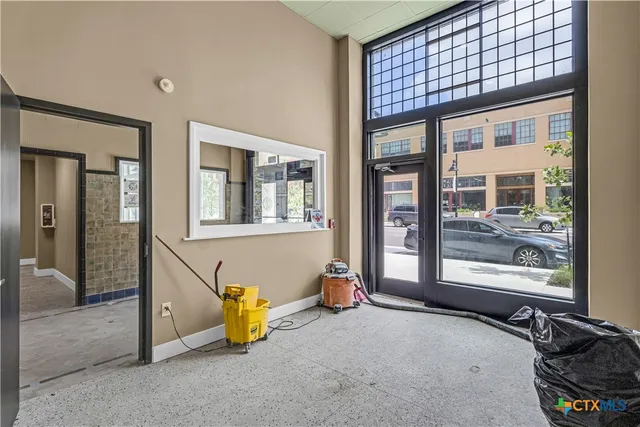 a view of a room with workspace