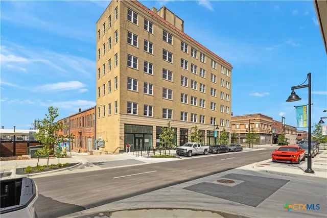 a front view of a building