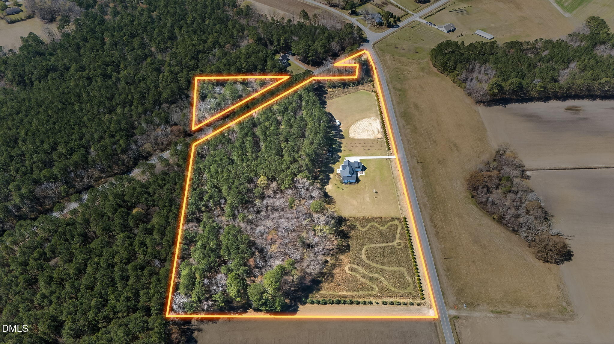 325 Old Stancil Road Kenly, NC 27542 - Photo 53 of 54 an aerial view of a house having a yard