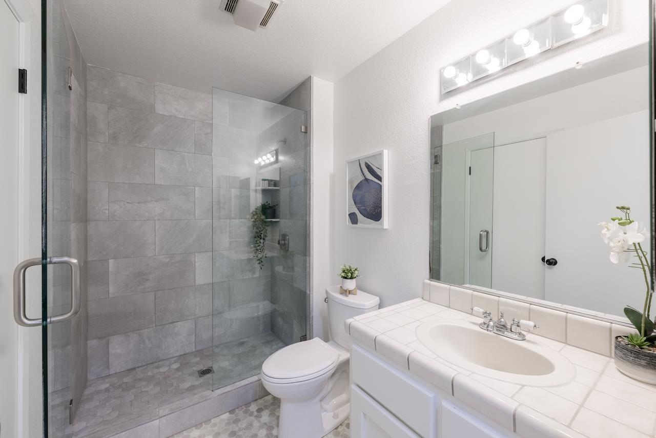 132 Arabian Way Scotts Valley, CA 95066 - Photo 30 of 82 a bathroom with a sink toilet and shower