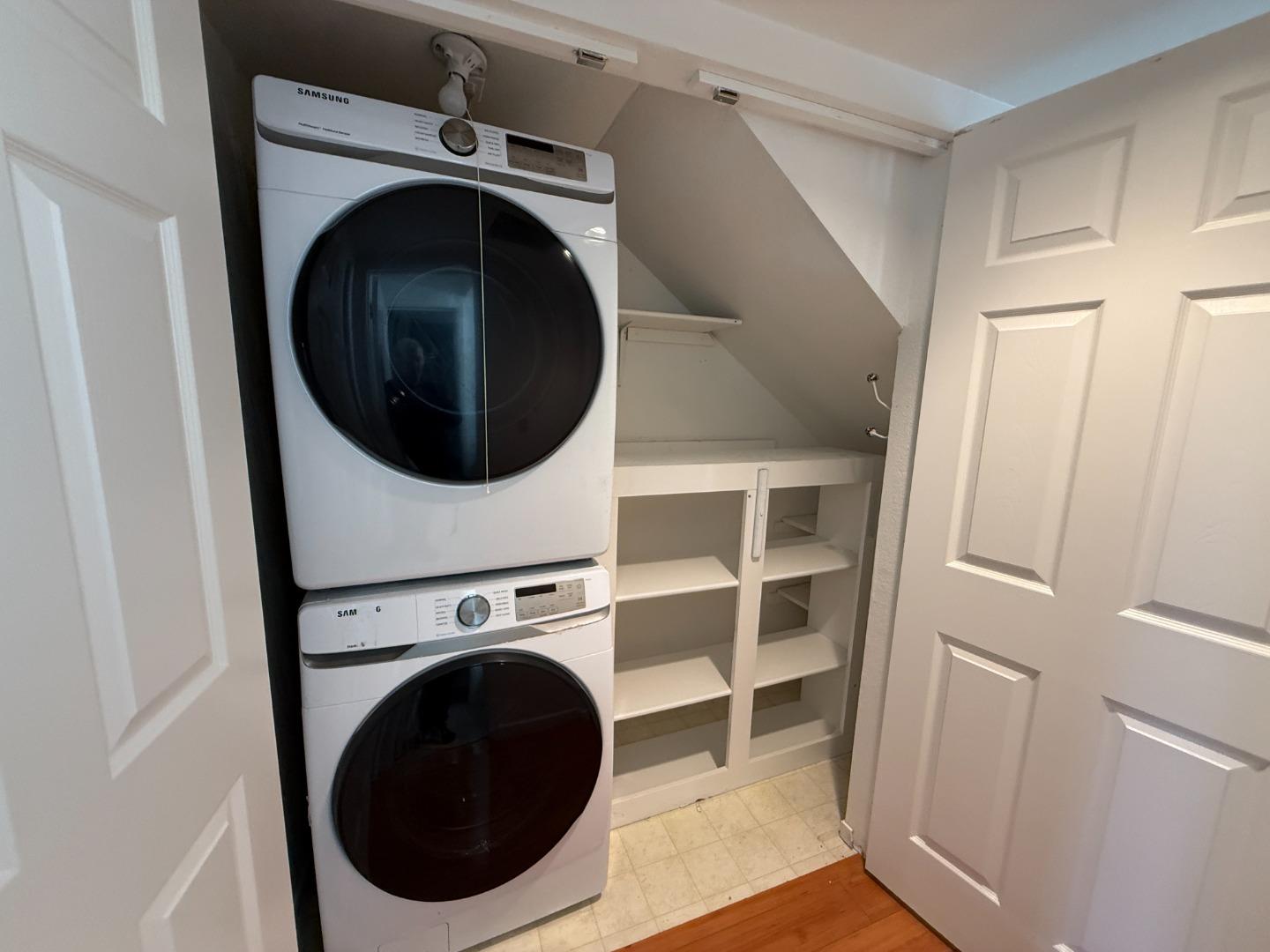 111 Bean Creek Road, Unit 146 Scotts Valley, CA 95066 - Photo 8 of 13 a utility room with dryer and washer