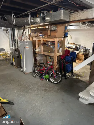 a view of a storage room with gym equipment