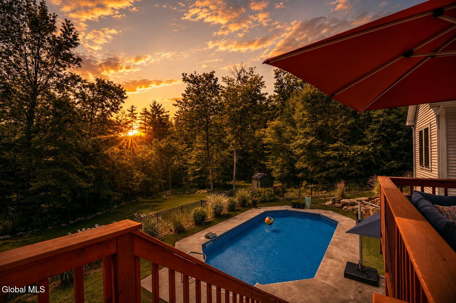 130 Middle Grove Road Greenfield, NY 12833 - Photo 42 of 45 Aerial Shot of Pool