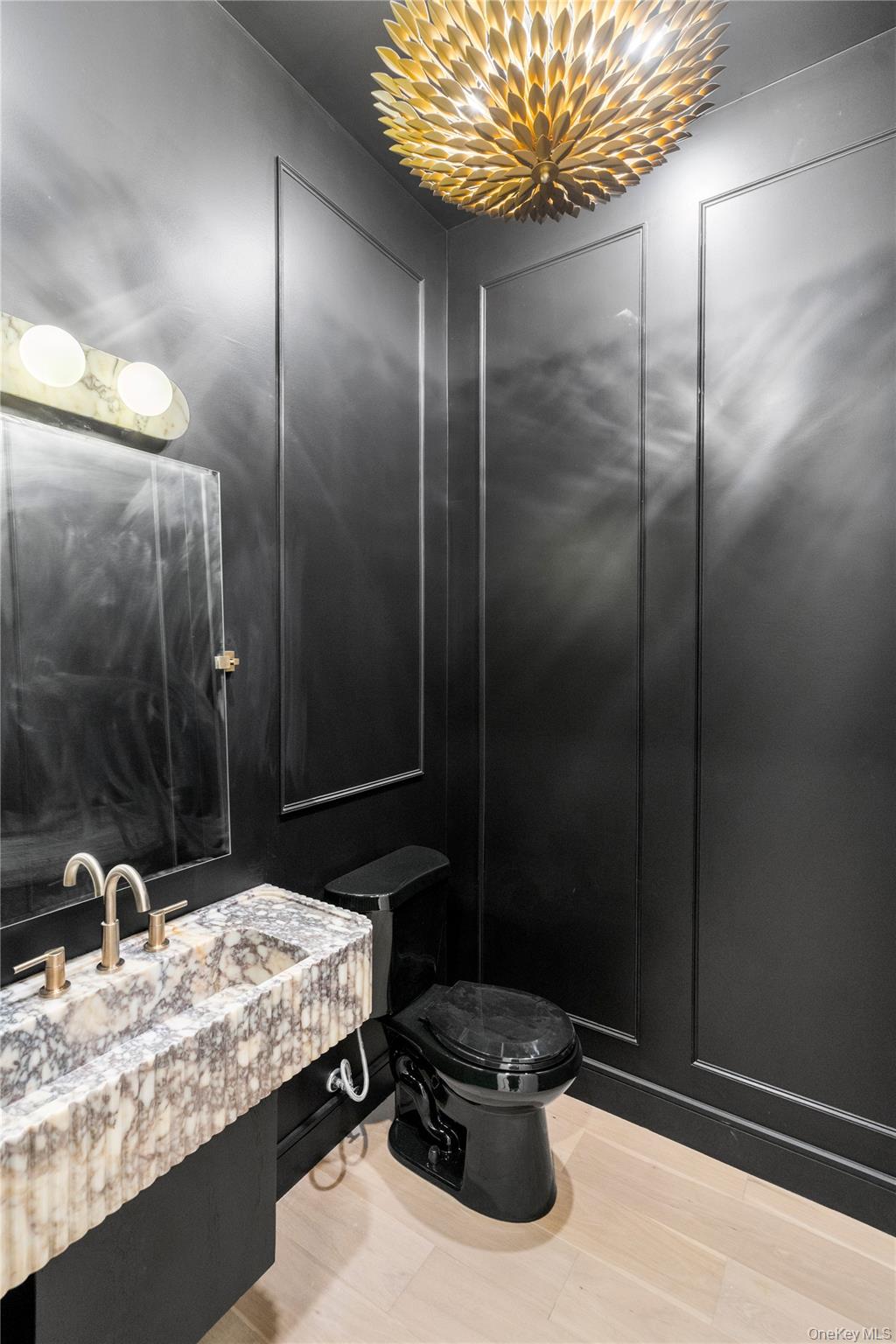 9 Wilderness Road St. James, NY 11780 - Photo 25 of 44 Powder Room with Handcut Marble Sink, Wainscoting