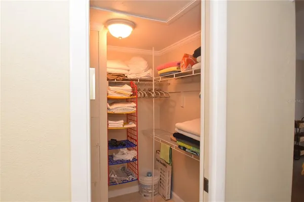a view of a walk in closet
