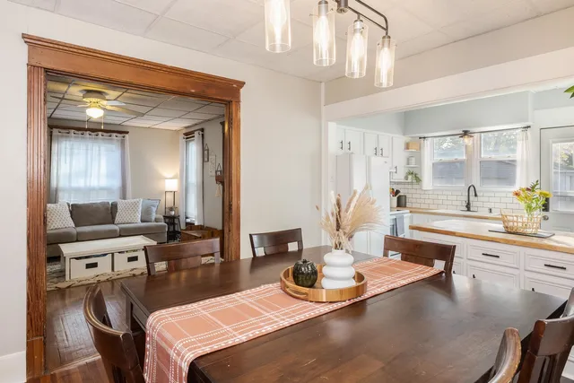 a kitchen with a sink and a window