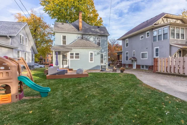 a view of a city from a balcony