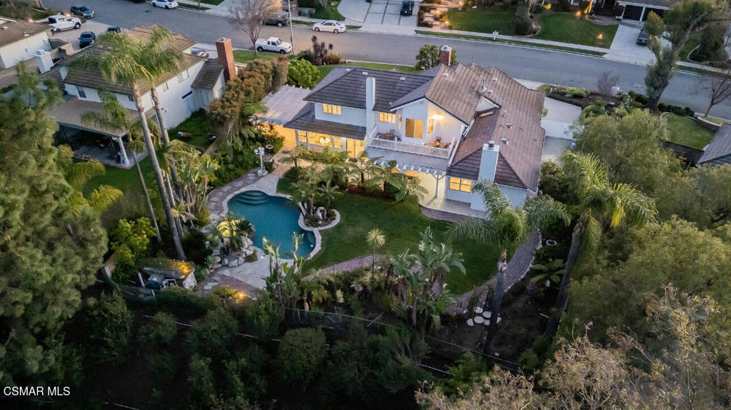 637 Bluegrass Street Simi Valley, CA 93065 - Photo 49 of 67 an aerial view of a house with a garden