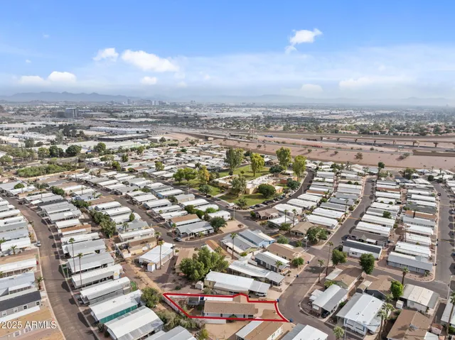 an aerial view of a city with lots of residential buildings