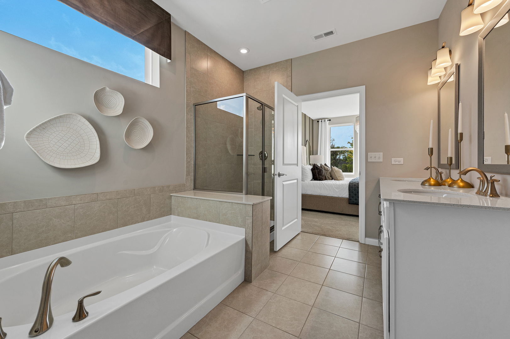 816 Summer Lane Lindenhurst, IL 60046 - Photo 12 of 12 a spacious bathroom with a tub sink and mirror