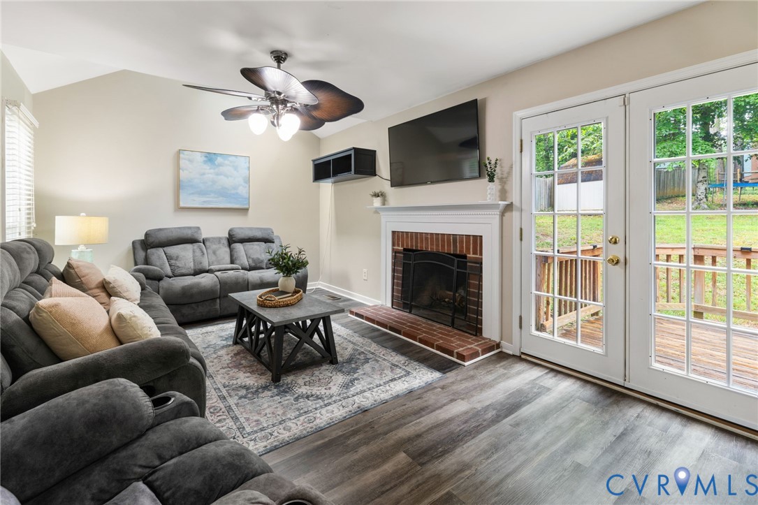 11017 Corryville Road North Chesterfield, VA 23236 - Photo 4 of 31 LVP floor, sky light, vaulted ceiling, glass Frenc