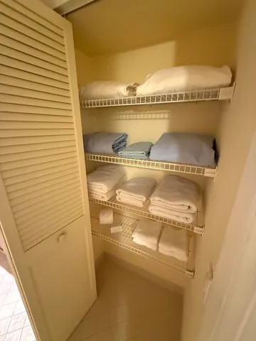 a swimming pool with palm trees