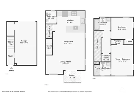 $585,000 | 4037 7th Avenue Northeast, Unit A, Seattle, WA 98105
