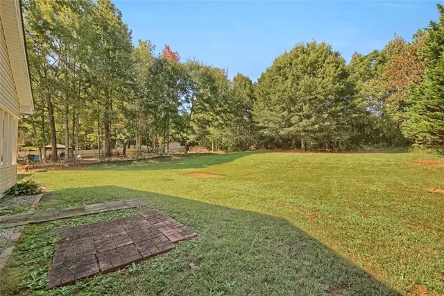 a view of an outdoor space and a yard