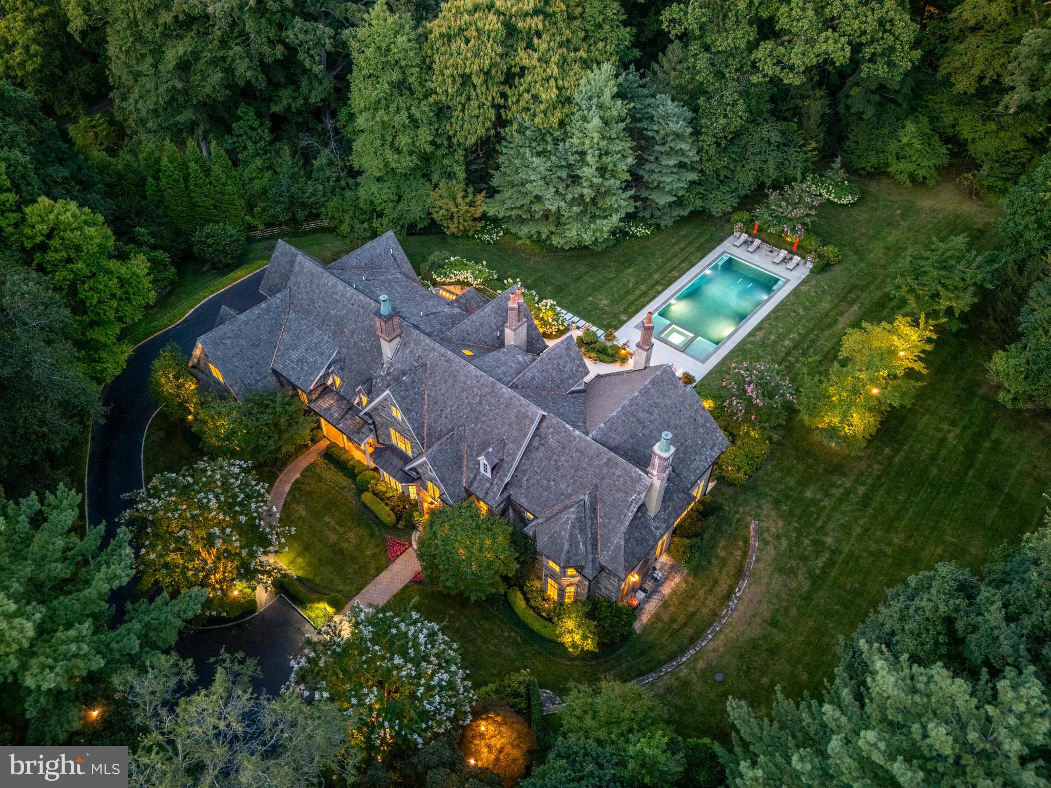 545 Avonwood Road Haverford, PA 19041 - Photo 2 of 86 an aerial view of a house with a yard and trees