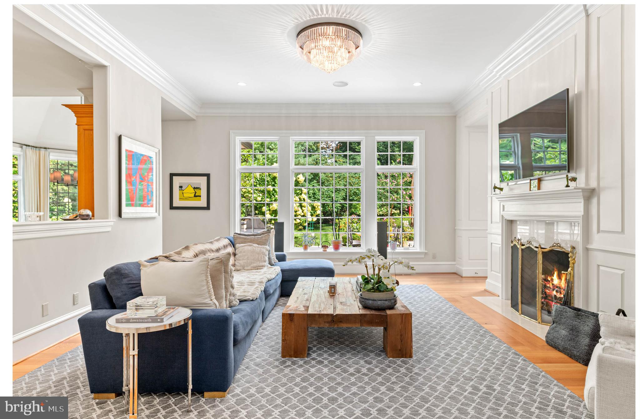 545 Avonwood Road Haverford, PA 19041 - Photo 36 of 86 a living room with furniture and a fireplace