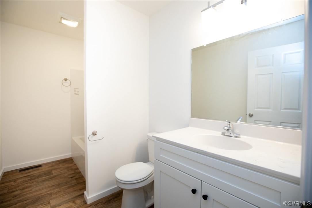 22 Abrams Road Farmville, VA 23901 - Photo 16 of 42 a bathroom with a sink toilet and vanity
