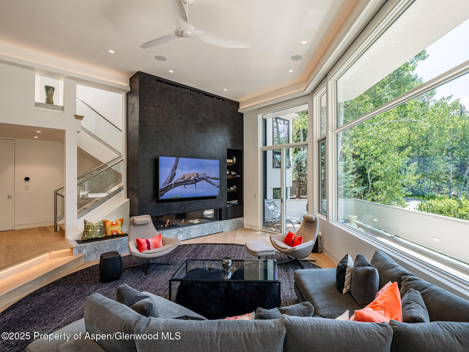 1440 Crystal Lake Road Aspen, CO 81611 - Photo 2 of 44 a living room with furniture and a large window