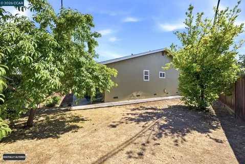 a backyard of a house
