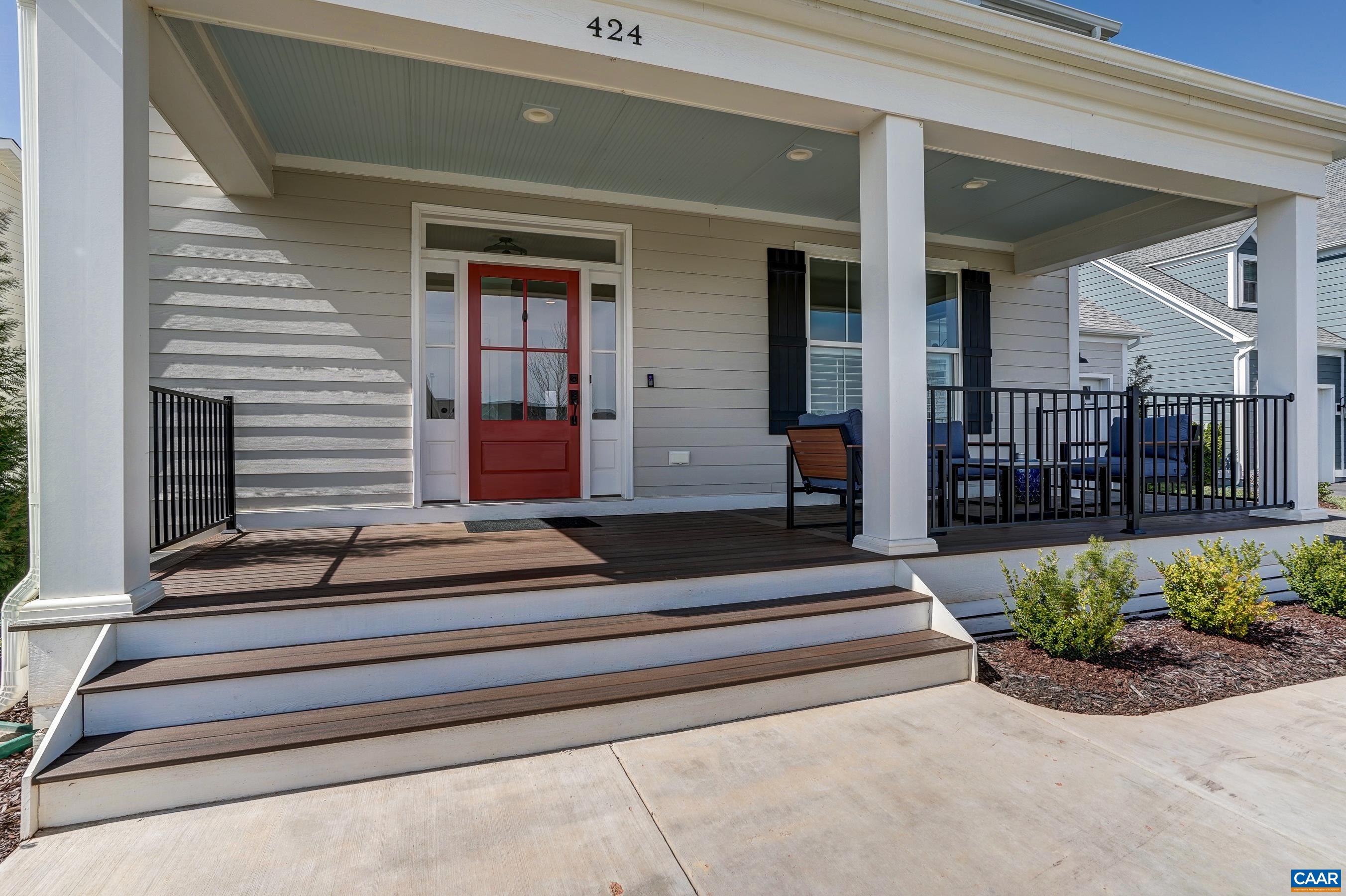 424 Claibourne Road Crozet, VA 22932 - Photo 4 of 64 a view of entrance of house with potted plants