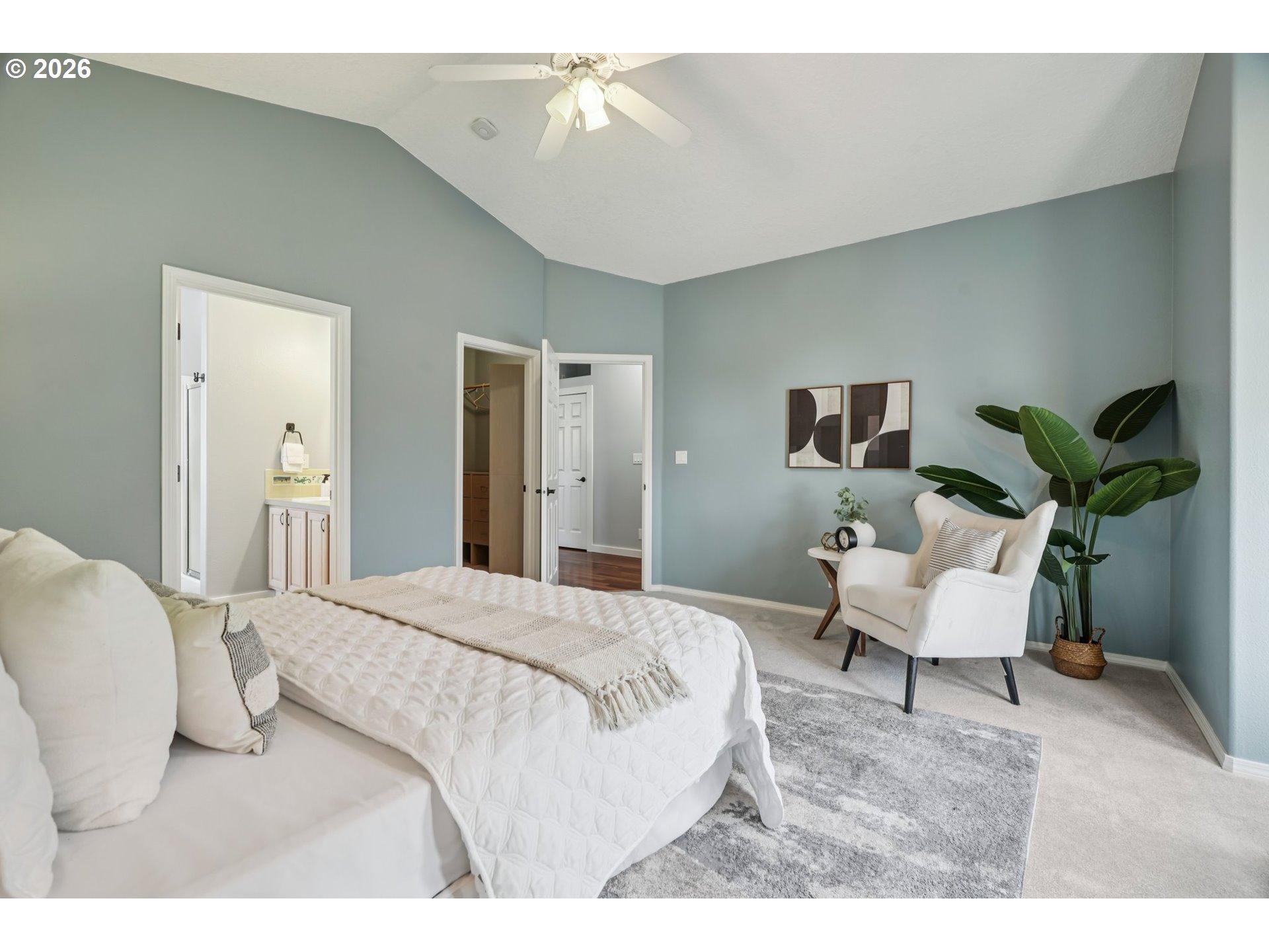 13728 Southwest 159th Terrace Portland, OR 97224 - Photo 18 of 48 a bedroom with a bed and a couch