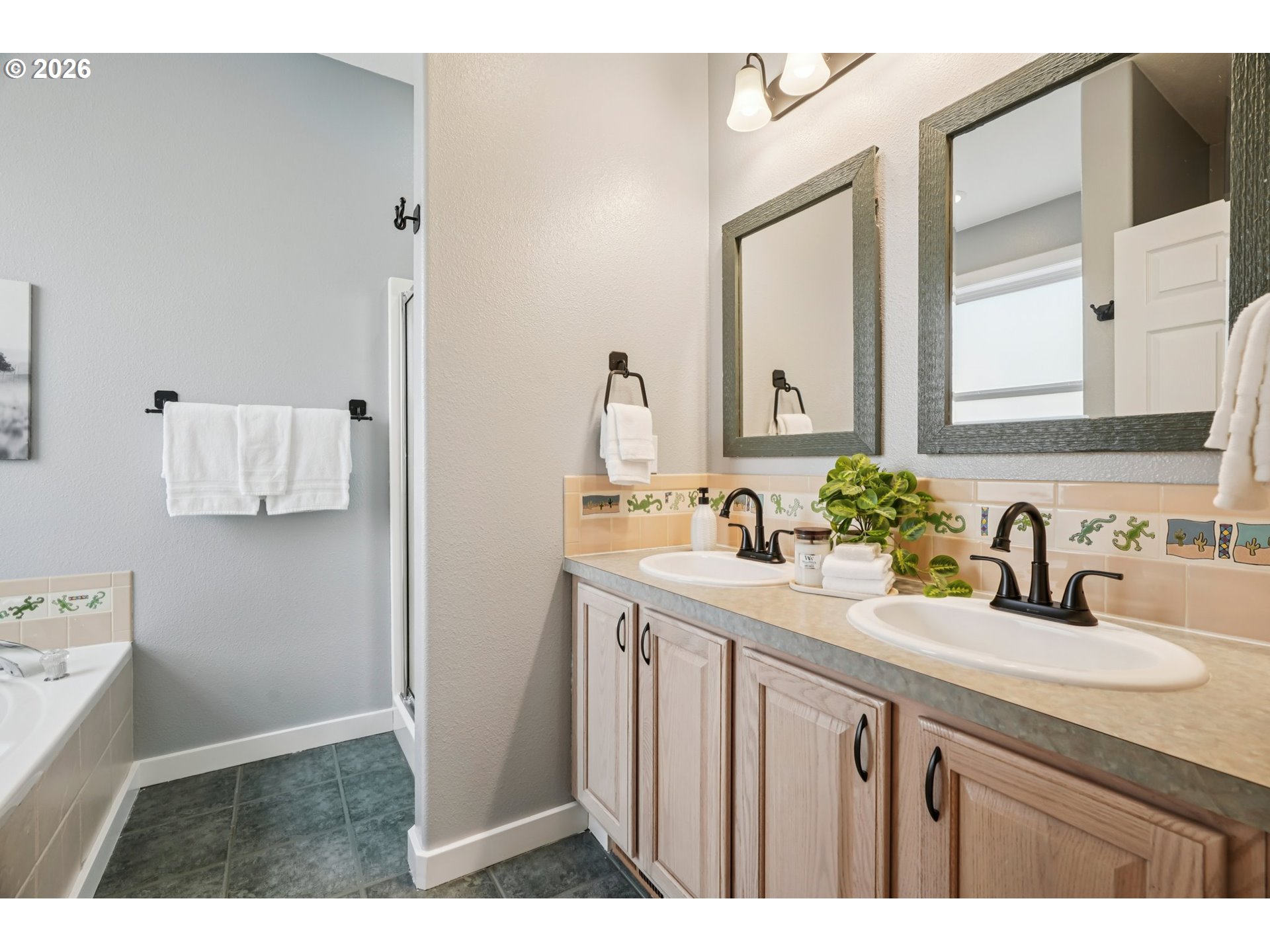 13728 Southwest 159th Terrace Portland, OR 97224 - Photo 19 of 48 a bathroom with a sink and a mirror