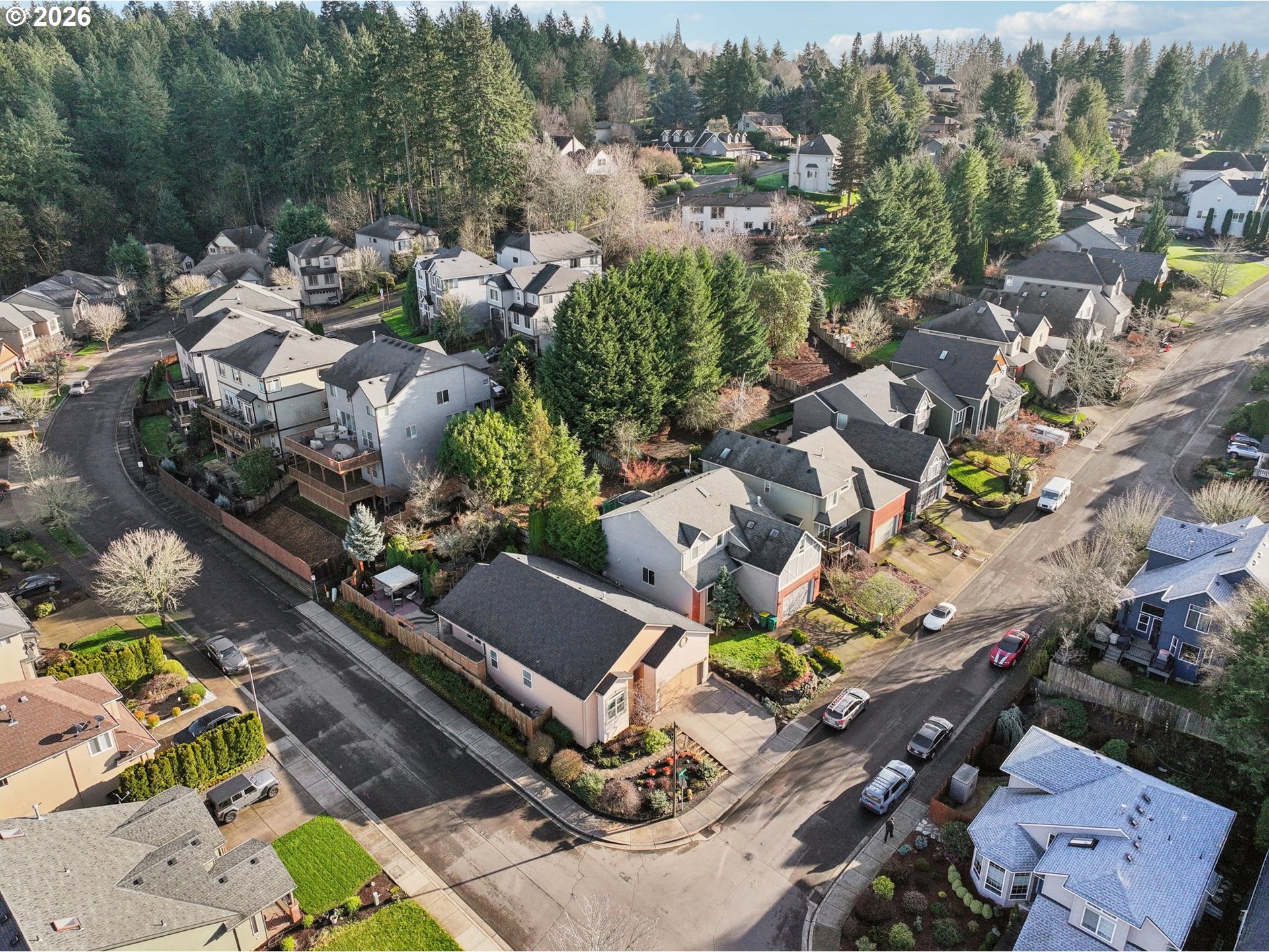 13728 Southwest 159th Terrace Portland, OR 97224 - Photo 45 of 48 an aerial view of multiple houses with yard