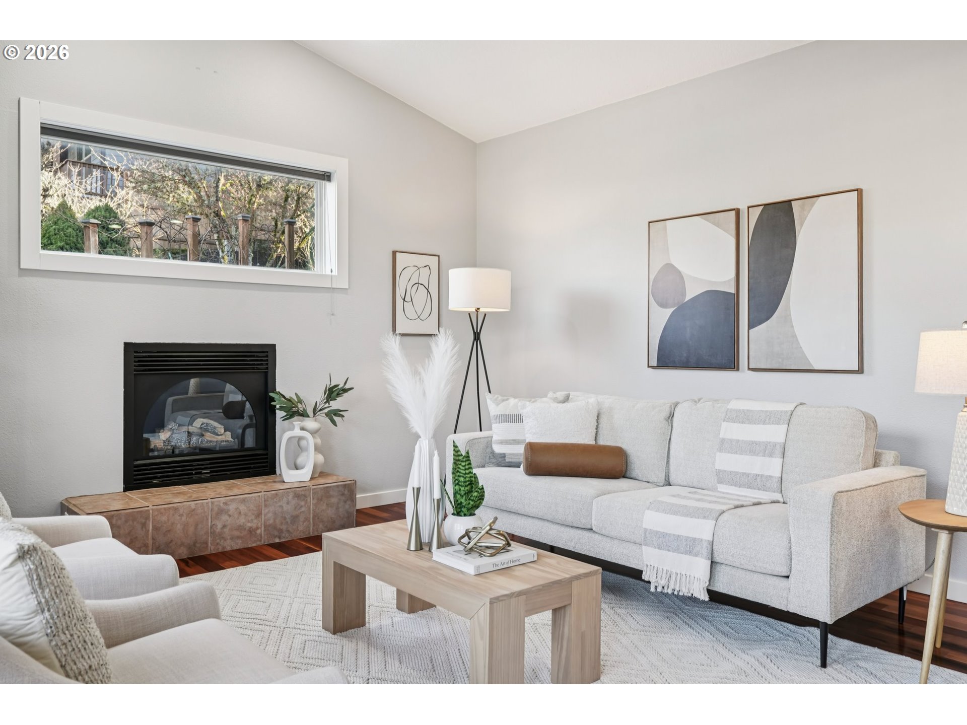 13728 Southwest 159th Terrace Portland, OR 97224 - Photo 5 of 48 a living room with furniture and a fireplace