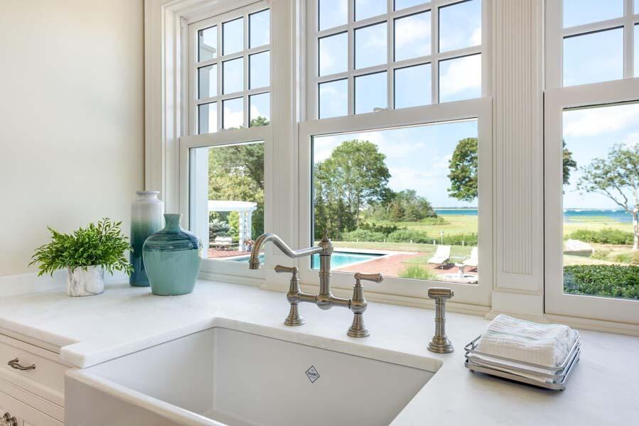 56 Rendezvous Lane Barnstable, MA 02630 - Photo 10 of 38 a kitchen with a sink and a large window