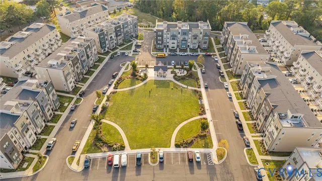 a view of a city with tall buildings