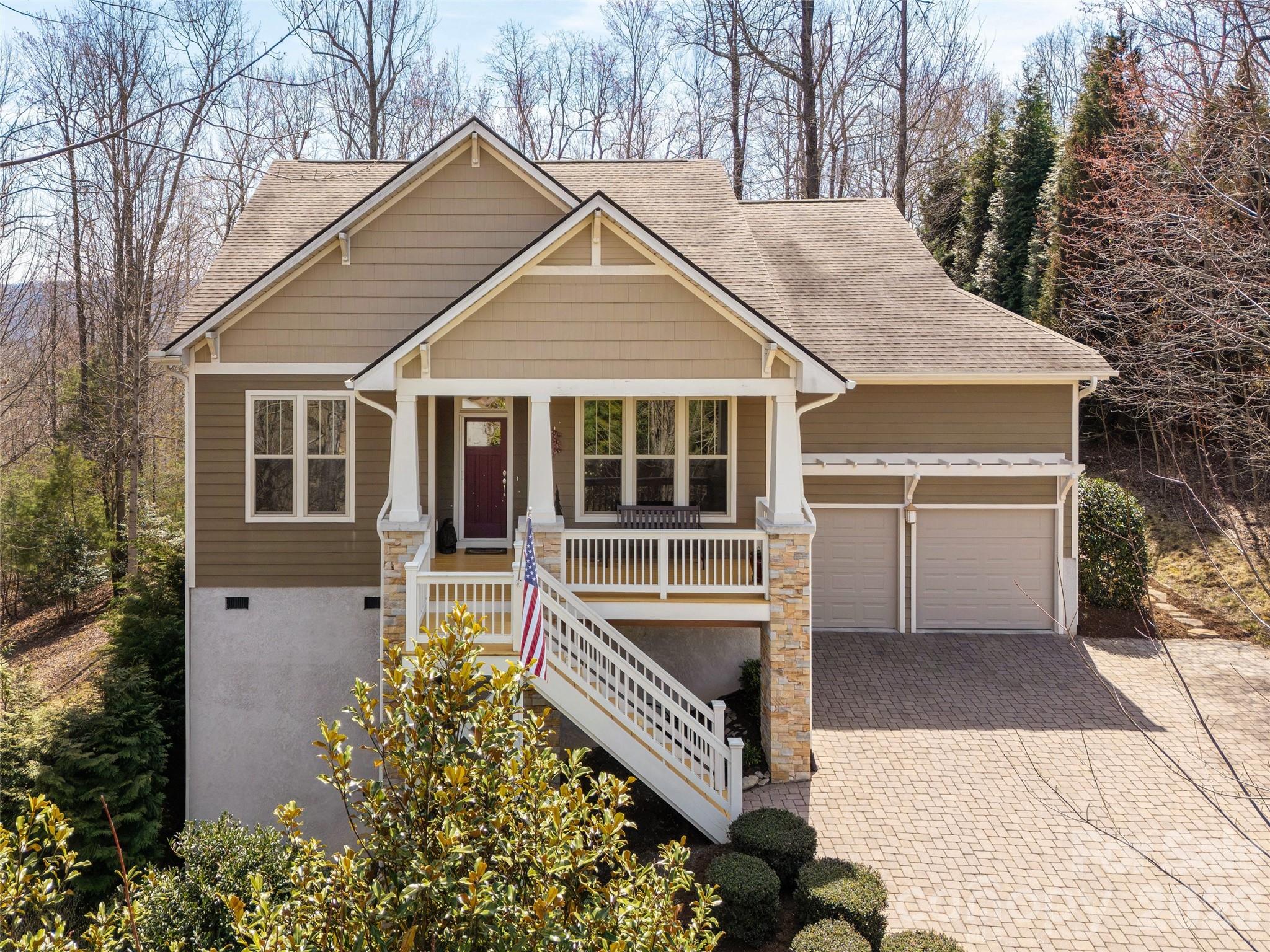 383 Monarch Road Hendersonville, NC 28739 - Photo 2 of 48 a view of house with outdoor space and trees around