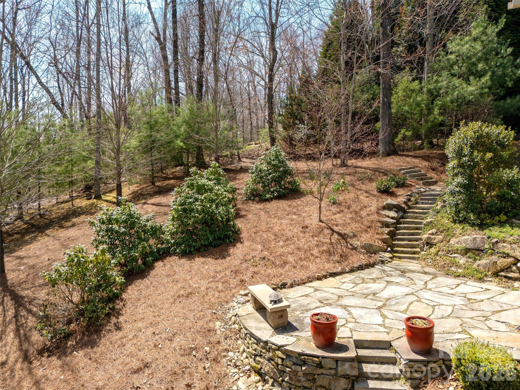 383 Monarch Road Hendersonville, NC 28739 - Photo 43 of 48 a view of a backyard of the house