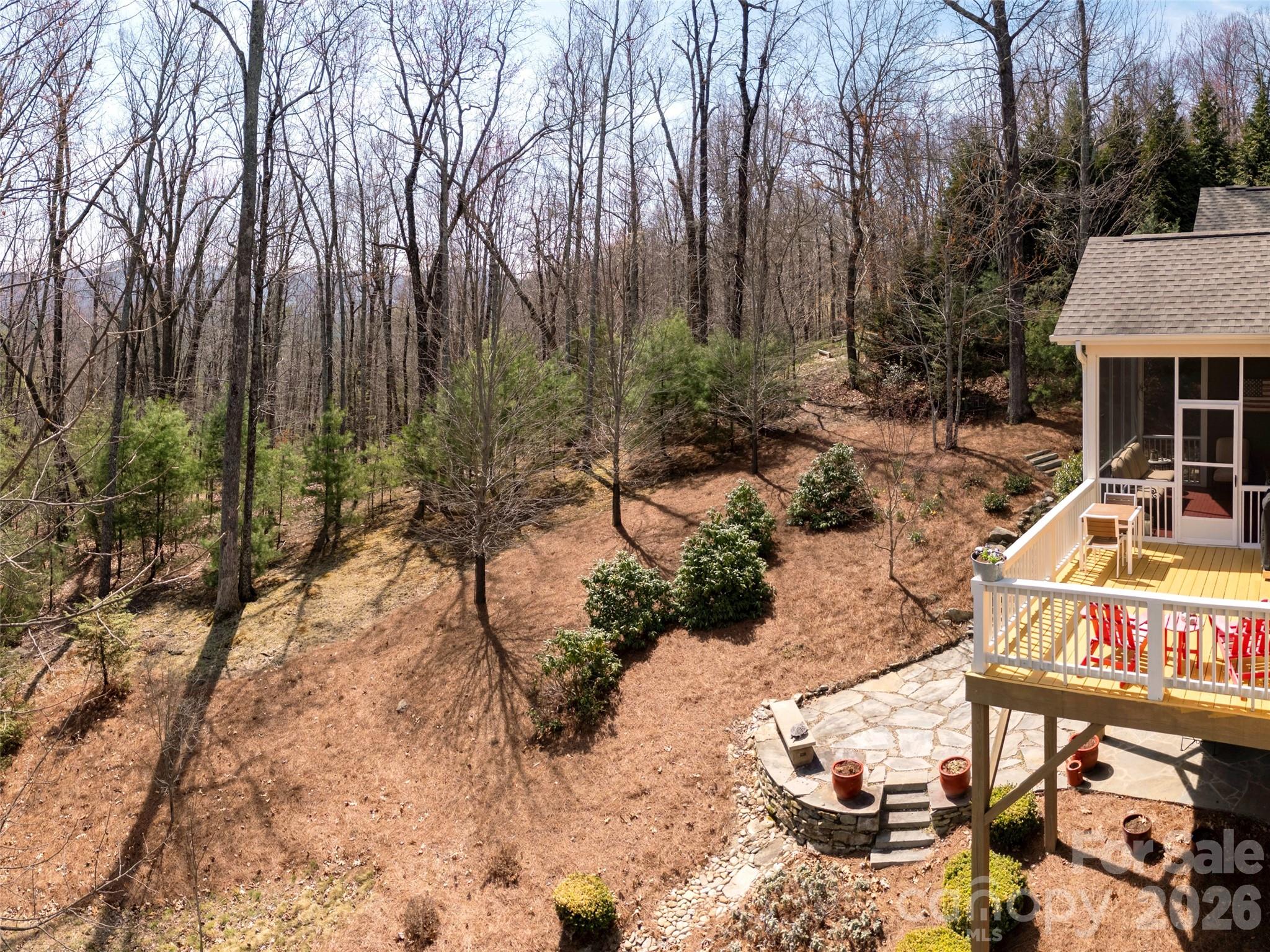 383 Monarch Road Hendersonville, NC 28739 - Photo 44 of 48 a view of a pathway with a bench