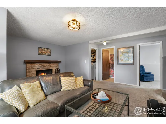 a living room with furniture and a couch