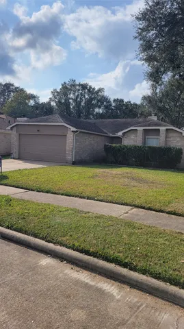 a view of a yard with a large trees
