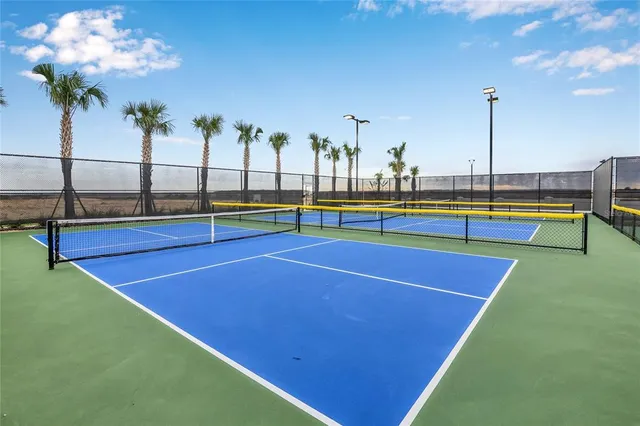 a view of an outdoor space with swimming pool