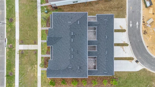 an aerial view of a city