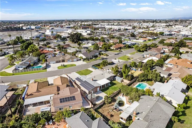 an aerial view of multiple house