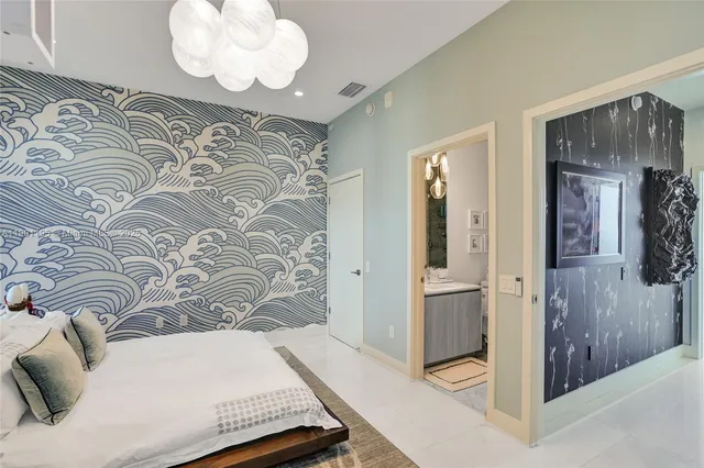 a view of an outside dining space with furniture