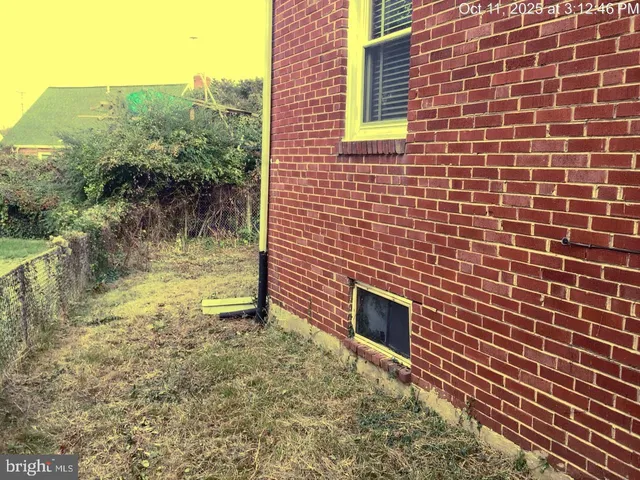 a view of a brick wall