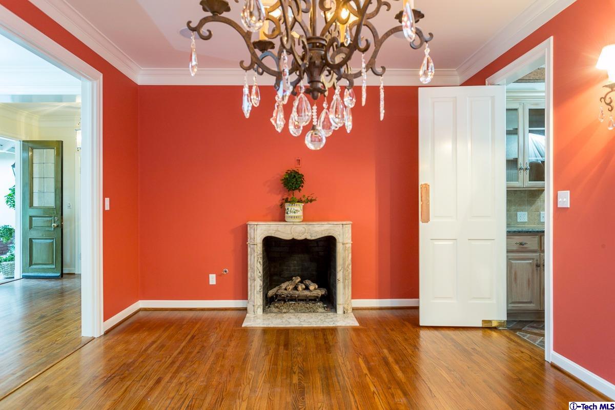 1 Oak Knoll Terrace Pasadena, CA 91106 - Photo 37 of 88 a view of a livingroom with wooden floor and a chandelier