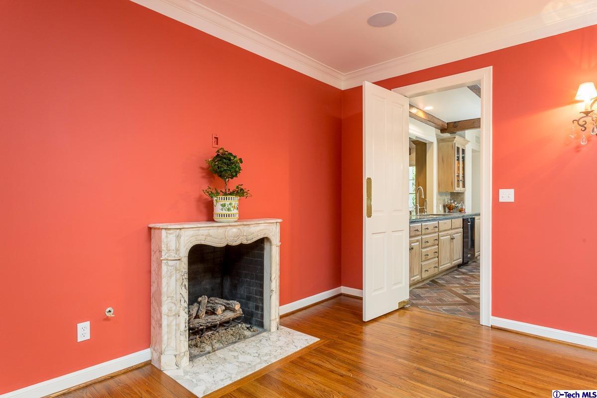 1 Oak Knoll Terrace Pasadena, CA 91106 - Photo 39 of 88 a view of a hallway with wooden floor and staircase
