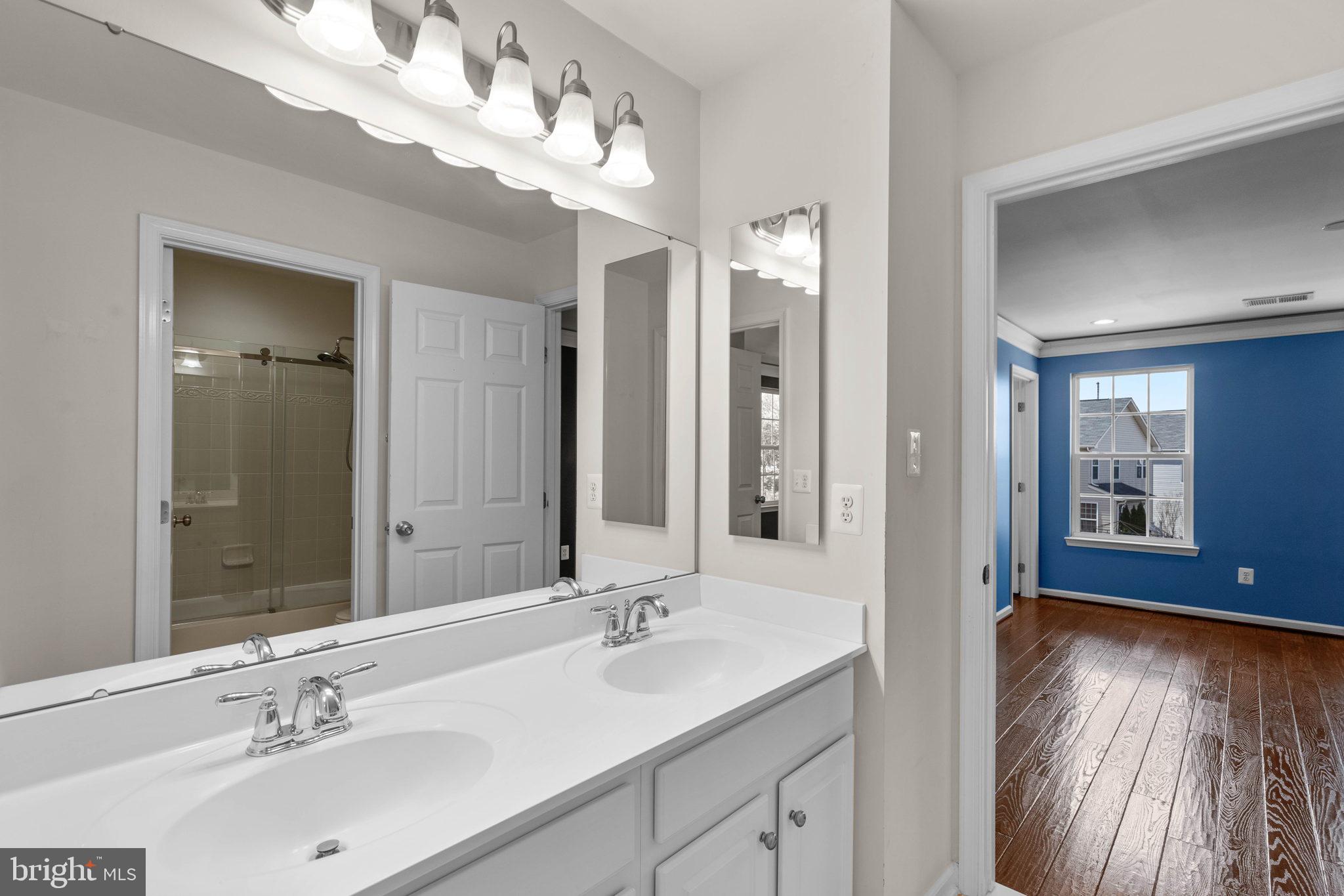 3614 Coatesly Drive Chantilly, VA 20151 - Photo 32 of 51 a bathroom with a double vanity sink and a mirror