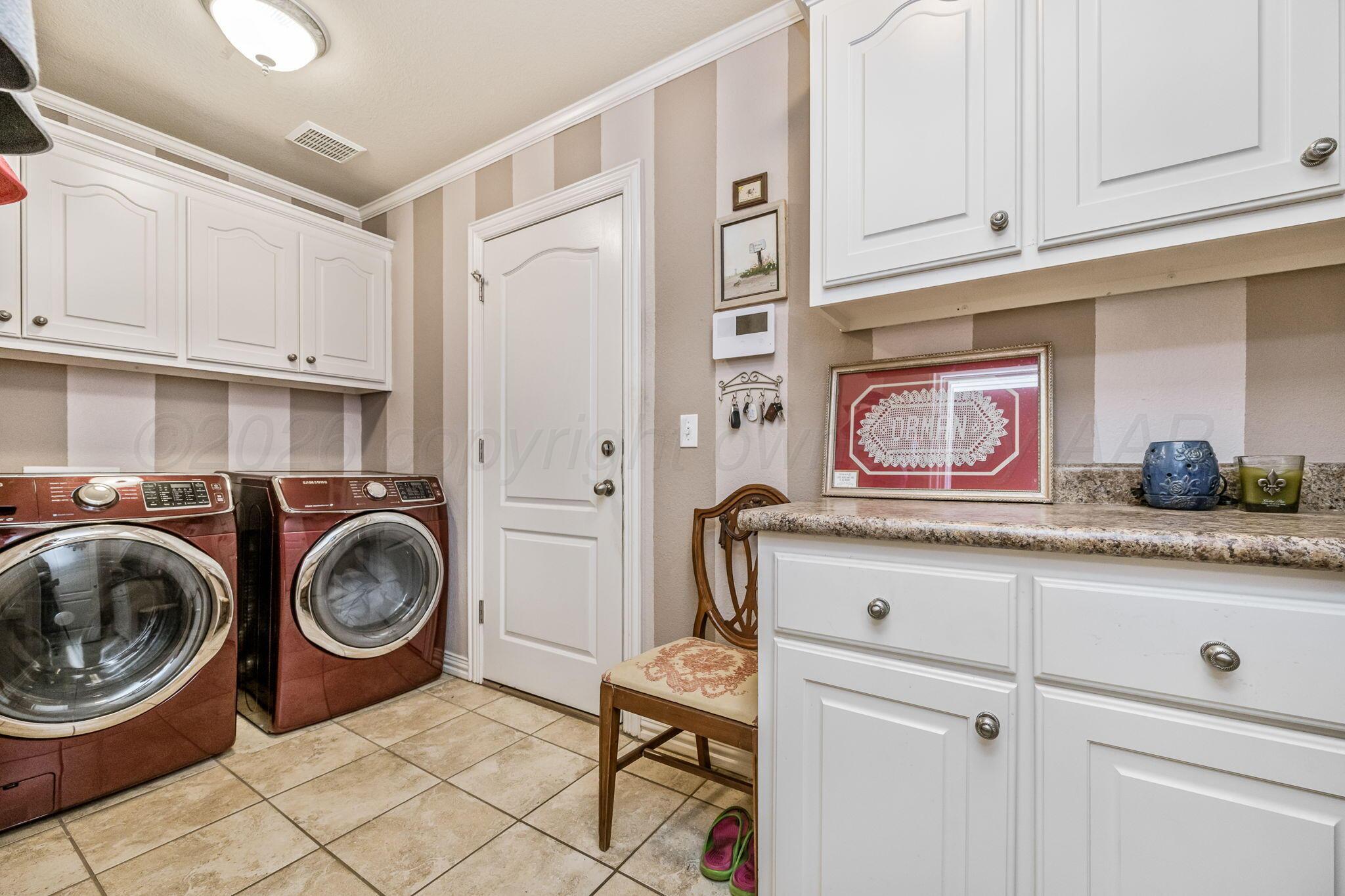 6007 Hunter Drive Amarillo, TX 79119 - Photo 14 of 28 a washing machine sitting inside of a kitchen
