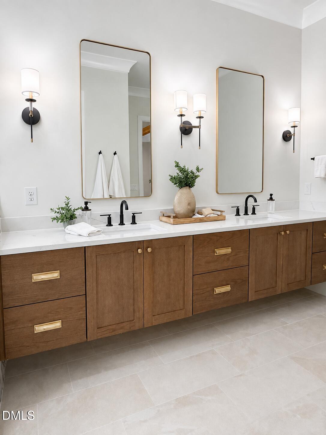 605 Ridgecrest Road Cary, NC 27511 - Photo 42 of 76 Double vanities featuring drawers and cabinets